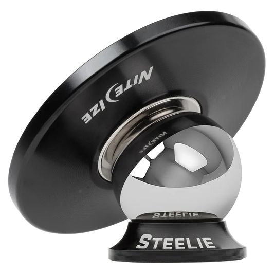 Nite Ize - Steelie Orbiter Plus Dash Mount Kit for MagSafe - Silver and Black