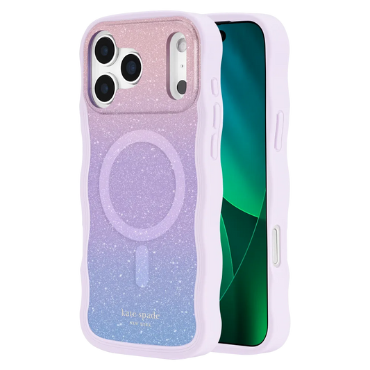 Kate Spade - Wavy MagSafe Case for Apple iPhone 17 Pro Max - Opal Glitter